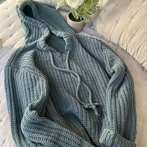 Chenille hoodie sweater